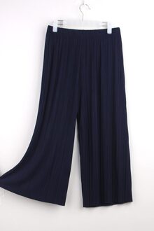 Vouw Geplooide Broek Vrouwen Broek Voor Vrouwen Bottoms Lente Zomer Casual Broek Midden Taille Wijde Pijpen Broek Vrouwelijke Pantalon mujer marine