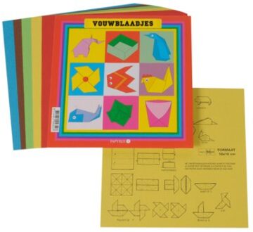 Vouwblaadjes vierkant 16x16cm 65gram assorti