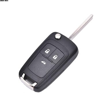 Vouwen 3 Knop Flip Afstandsbediening Sleutel Shell Case Cover Fob Voor Chevrolet Cruze
