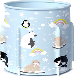 Vouwen Bad Kids Opvouwbare Spa Bad Emmer Huishouden Babybadkamer Vat Zweet-Stomen Emmers Zwembaden blauw