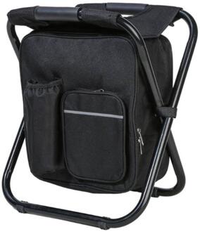 Vouwen Camping Stoel Vissen Tool Rugzak Cooler Geïsoleerd Picknick Stoel Zak Wandelen Seat Tafel Tas Outdoor Accessoire zwart