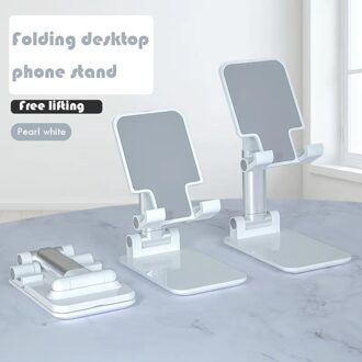 Vouwen Desktop Telefoon Stand,Mini Opvouwbare Draagbare Verdikking Tekening 、 Schilderen Referentie Ondersteuning pearl wit