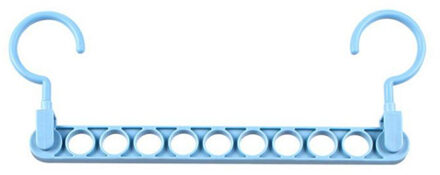 Vouwen Draaien Hanger Anti-Slip Multifunctionele Kleerhangers Haak Opbergrek Multi-Poort Droogrekken Closet Organizer Tool blauw