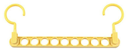 Vouwen Draaien Hanger Anti-Slip Multifunctionele Kleerhangers Haak Opbergrek Multi-Poort Droogrekken Closet Organizer Tool geel