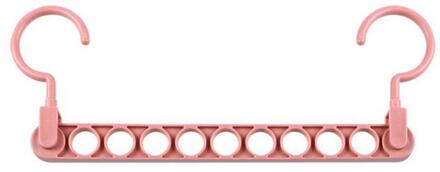 Vouwen Draaien Hanger Anti-Slip Multifunctionele Kleerhangers Haak Opbergrek Multi-Poort Droogrekken Closet Organizer Tool rood