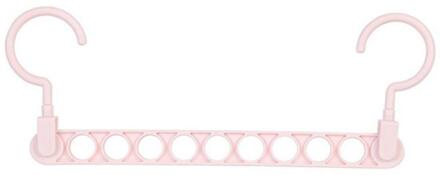 Vouwen Draaien Hanger Anti-Slip Multifunctionele Kleerhangers Haak Opbergrek Multi-Poort Droogrekken Closet Organizer Tool roze