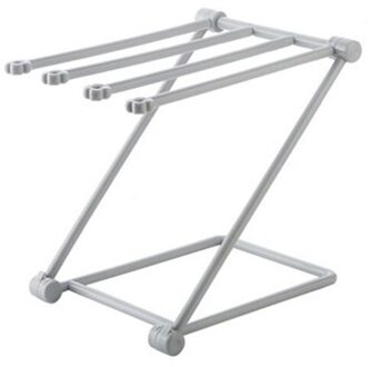 Vouwen Droogrek Handdoek Keuken Vodden Rack Discloth Plank Standhouder Voeden Melk Fles Desktop Glas Inklapbare Holder grijs