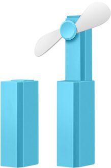 Vouwen Fan Draagbare Usb Oplaadbare Voeding Laag Geluidsniveau Stille Elektrische Ventilator Geschikt Voor Outdoor Office Familie Reizen Blauw