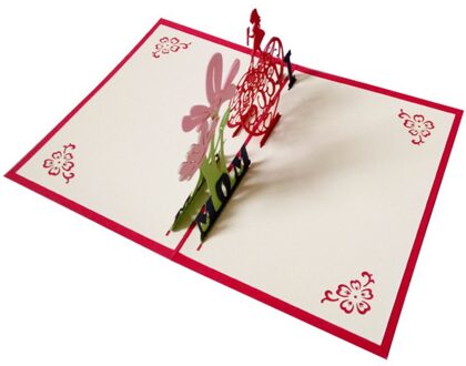 Vouwen Handgemaakte 3D Pop-Up Moederdag Kaart Moederdag Wensen Kaart Milieuvriendelijke Handgemaakte Kaart