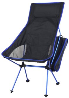 Vouwen Hoge Rug Maan Stoel Met Draagtas, Voor Strand Vissen donker blauw