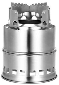 Vouwen Hout Kachel Roestvrij Staal Winddicht Buitenhaard Split Efficiënte Brandende Gewone Outdoor Omgeving