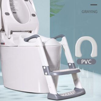 Vouwen Kinderen Zindelijkheidstraining Wc Kindje Pot Seat Urinoir Stoel Met Verstelbare Stap Kruk Ladder Comfortabele Safe Wc TD1072B-PVC