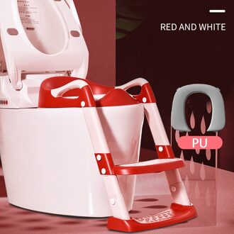 Vouwen Kinderen Zindelijkheidstraining Wc Kindje Pot Seat Urinoir Stoel Met Verstelbare Stap Kruk Ladder Comfortabele Safe Wc TD1072C-PU