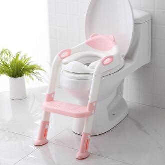 Vouwen Kinderpotje Kind Toiletbril Training Seat Draagbare Urinoir Zindelijkheidstraining Seat met Verstelbare Ladder