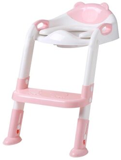 Vouwen Kinderpotje Zuigeling Kids Wc Training Seat Met Veilig Verstelbare Ladder Hoogte Draagbare Urinoir Potje Toilet Seat voor Kid G1 met Cushion