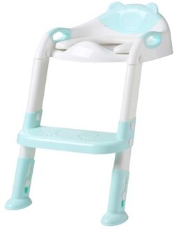 Vouwen Kinderpotje Zuigeling Kids Wc Training Seat Met Veilig Verstelbare Ladder Hoogte Draagbare Urinoir Potje Toilet Seat voor Kid G2 met Cushion