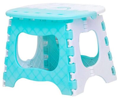 Vouwen Kruk Camping Stoel Seat Voor Fishing Handige Plastic Draagbare Stap Kruk Thuis Trein Outdoor Indoor Opvouwbare Stoel blauw