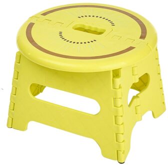 Vouwen Kruk Plastic Portable Antislip Familie Volwassen Kinderen Kleine Stoel Outdoor Draagbare Dikke Maza Kleine Bench geel