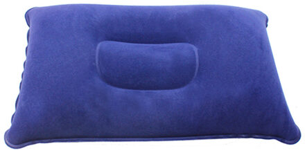Vouwen Lucht Kussen Ultralight Opblaasbare Lucht Kussen Samendrukbare Opblazen Kleine Reizen Kussens Voor Slapen Head Rest blauw