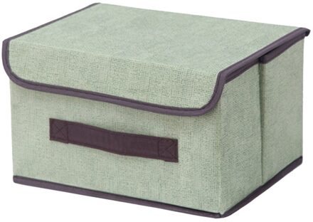 Vouwen Opbergdoos Met Deksel Voor Kleding Deken Draagbare Niet-geweven Stof Kleding Verzamelen Opslag Mand Opbergdoos Organiz S groen