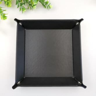 Vouwen Opbergvak Creatieve Pu Lederen Kantoor Trinket Telefoon Sleutel Portemonnee Desktop Opslag Diversen Box Bakken Accessoires H4