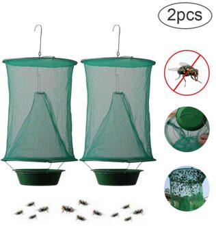 Vouwen Opknoping Groene Fly Trap # Groene Netto + Pot (Zonder Aas) 2 stk