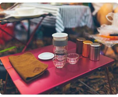 Vouwen Picknicktafel, outdoor Eettafels Met Carry Tasje Voor Camping/Banket/Picknick Party/Tuin Bbq rood