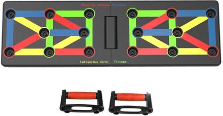 Vouwen Push-Up Stand Draagbare Push-Up Board Met kleurgecodeerde Huishoudelijke Fitness Training Accessoires Gym Body Training Boord Rood