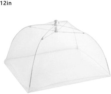 Vouwen Voedsel Mesh Cover Tent Thuis Eettafel Aanrecht Maaltijd Groente Fruit Paraplu Ademend Insect-Proof Voedsel Deksel 12 duim