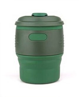 Vouwen Water Container Siliconen Koffiekopje Multifunctionele Grote Size Thee Cup Keuken Benodigdheden Isolatie Outdoor Drinkbekers groen
