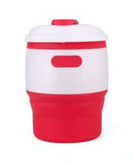 Vouwen Water Container Siliconen Koffiekopje Multifunctionele Grote Size Thee Cup Keuken Benodigdheden Isolatie Outdoor Drinkbekers Rood