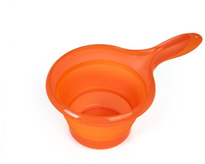 Vouwen Water Pollepel Inklapbare Lepel Keuken Badkamer Scoop Bad Douche Wassen LB88 Oranje