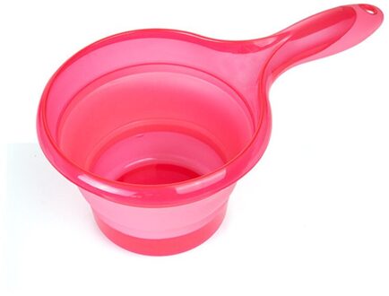 Vouwen Water Pollepel Inklapbare Lepel Keuken Badkamer Scoop Bad Douche Wassen roze