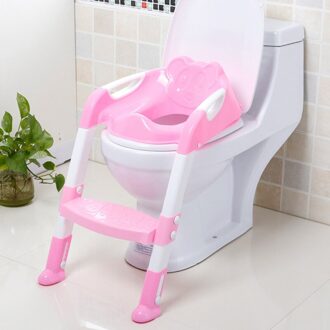 Vouwen Wc Kindje Wc Ladder Baby Potty Seat Training Stoel Met Stap Kruk Ladder Baby Training Wc Levert roze