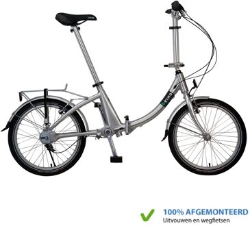 Vouwfiets Compact Lage Instap met cardanas Zilver