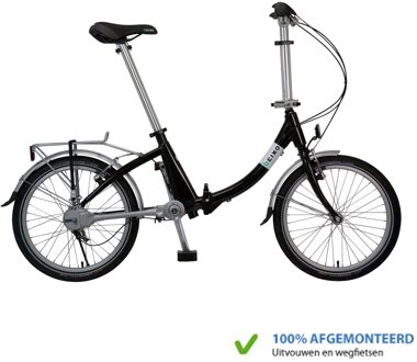 Vouwfiets Compact Lage Instap met cardanas Zwart