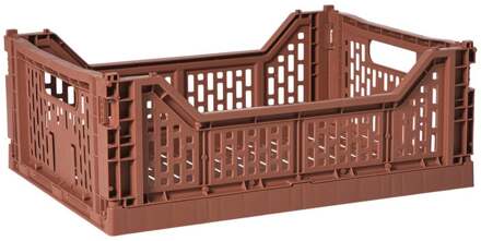 Vouwkrat groot - bruin - 14.5x40x30 cm