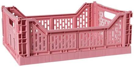 Vouwkrat groot - roze - 14.5x40x30 cm