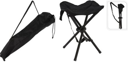 Vouwkruk Visserstoeltje Vierpoot Zwart