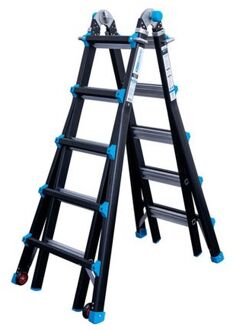 Vouwladder - Professionele Ladder - 4x5 Sporten - 33 Posities