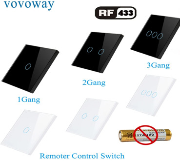 Vovoway RF433 frequency wireless remote control optional paste connection remote touch switch to use