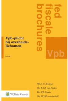 Vpb-plicht bij overheidslichamen - Boek Wolters Kluwer Nederland B.V. (9013144837)