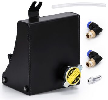 Vr-240SX S13 SR20DET KA24DE KA24E KA24 Aluminium Koelvloeistof Overflow Tank Reservoir Kit Voor Nissan (Past: 240SX) VR-TK47 zwart