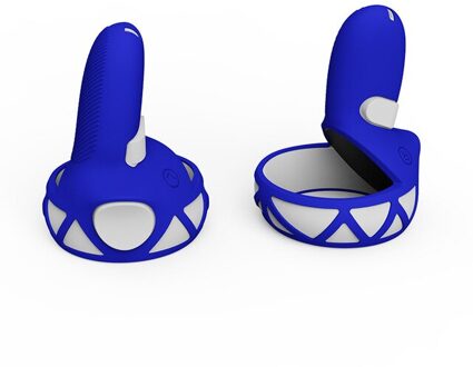Vr Helm Beschermende Front Cover Voor Oculus Quest 2 Siliconen Anti-Throw Bescherming Shell Voor Oculus Quest 2 Headset accessoires blauw handvat