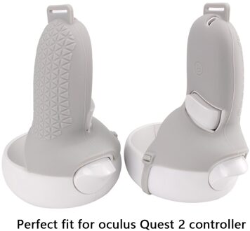Vr Siliconen Cover Controller Beschermhoes Handvat Grip Covers Voor Oculus Quest 2 Vr Vr Glas Cover Half Controller grijs