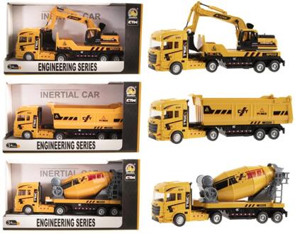 Vrachtauto constructie 27cm geel
