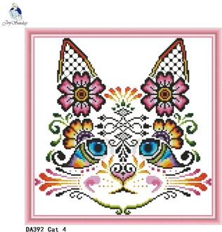 Vreugde Zondag Kat Schilderijen Handwerken, Geteld Gedrukt Op Doek Kruissteek Regelingen, Diy Handgemaakte Ambachten Home Decoratie 11CT Printed Cloth