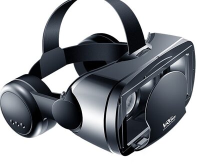 Vrg Pro 3D Vr Bril Met Oortelefoon Virtual Reality Full Screen Visuele Groothoek Vr Headset Doos Voor 5 om 7 Inch Smartphones zonder Blu-ray