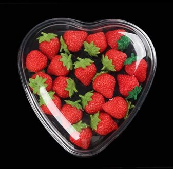 Vriendin Dozen Plastic Hart Vorm Verpakking Doos Voor Fruit Aardbei Cherry Verpakking doorzichtig 19.5x18.5x5cm