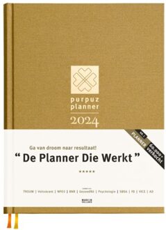 Vrije Uitgevers, De Purpuz Planner 2024 Agenda - Organizer - Behaal Je Doelen - Clen Verkleij